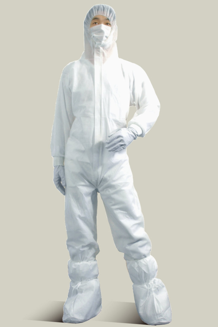 カバーオール（防護服）・3層SMS構造の化学防護服